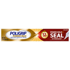 Poligrip Power Max Hold Plus Seal Denture Adhesive Cream, Secure Fit and Food Protection, No Flavor, 2.2 Oz, 4 Count