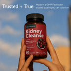 Kidney Cleanse & Detox Support with Cranberry, 60 Vegetarian Capsules | Kidney support supplement with Pacran cranberry, astragalus, uva ursi, nettle, juniper, buchu & urinary tract support