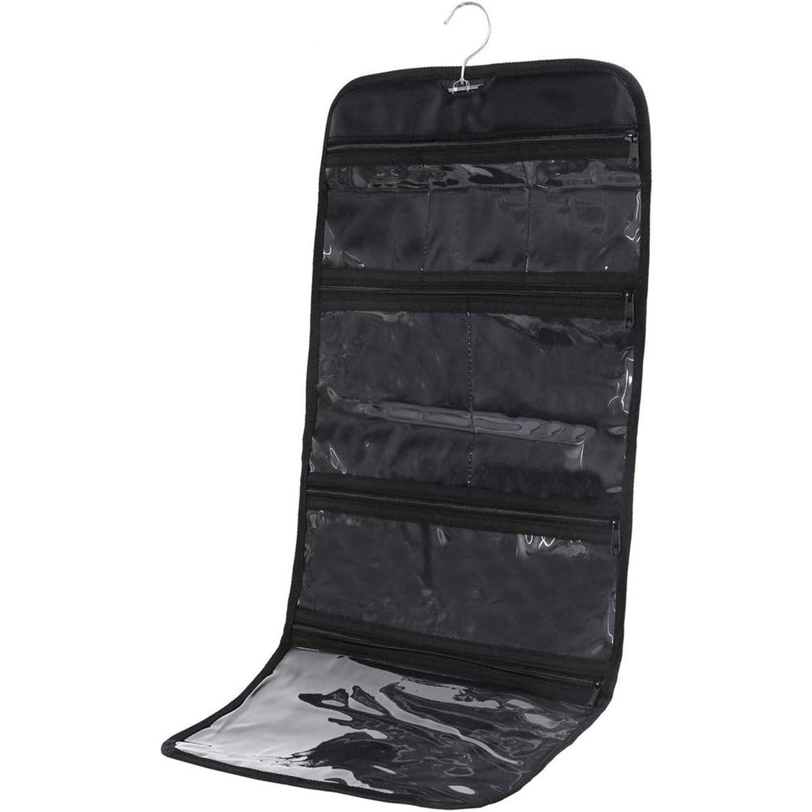 Buy now Foldable Clear Hanging Travel Toiletry Bag Cosmetic Organiser Storage at indiglob india