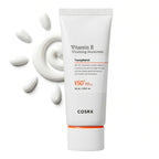 COSRX Vitamin E Sunscreen SPF 50, Natural Glow, for Oily Skin, 1.69 fl oz | Hydrating Face Sunscreen, Lightweight, Non-Sticky, No White Cast, Beach Essentials, Travel Essentials, Korean Skincare