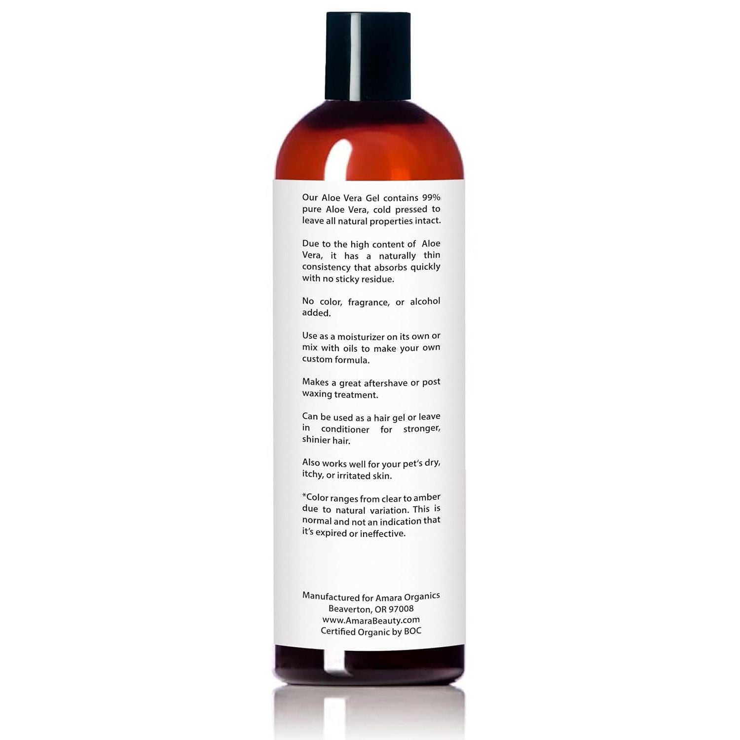 Buy now Organic Aloe Vera Gel for Skin, Face, Body, After Sun Care - USDA Certified Organic, 12 fl. oz. at indiglob india