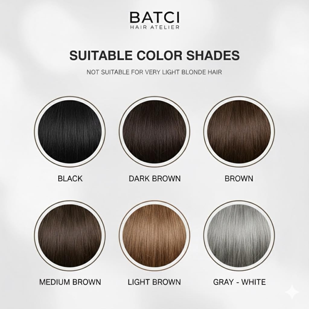 Batci Hair Concealer Cream for Thinning Hair & Bald Spots - Non-Fiber Scalp Concealer Root Touch-Up for Men & Women, Sweat/Water Resistant, One Shade for Black Brown & Grey Hair 1 fl oz (30ml)