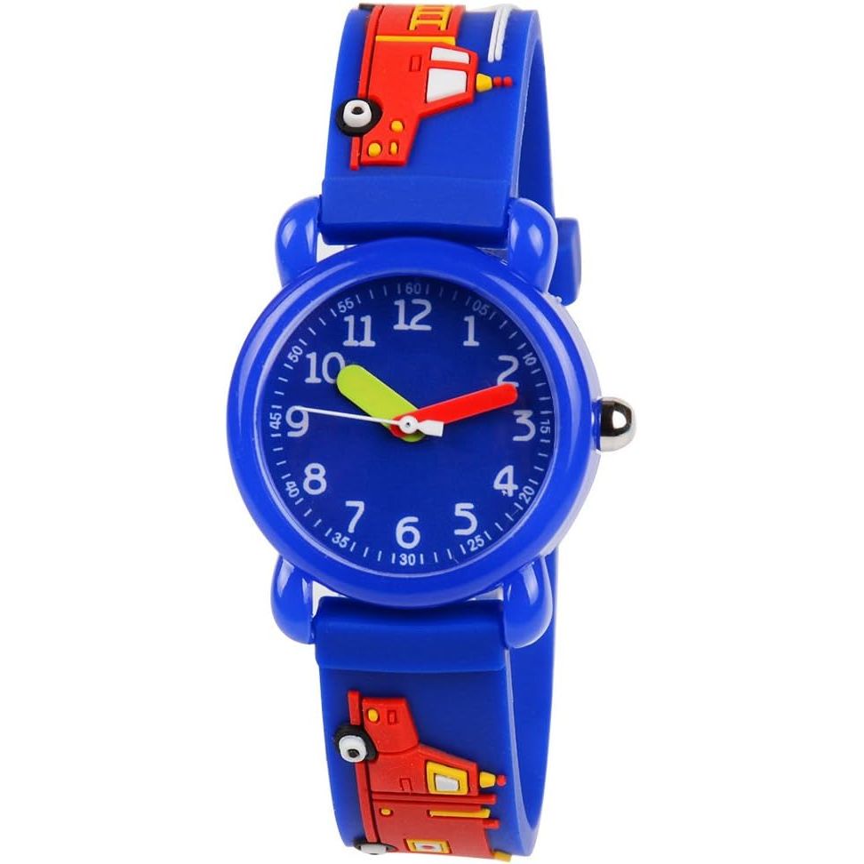 Buy now Venhoo Kids Watches 3D Cute Cartoon Waterproof Silicone Children Toddler Wrist Watches Time Teacher Gifts for 3-10 Ages Boys Little Child-Universe… Blue Truck at indiglob india