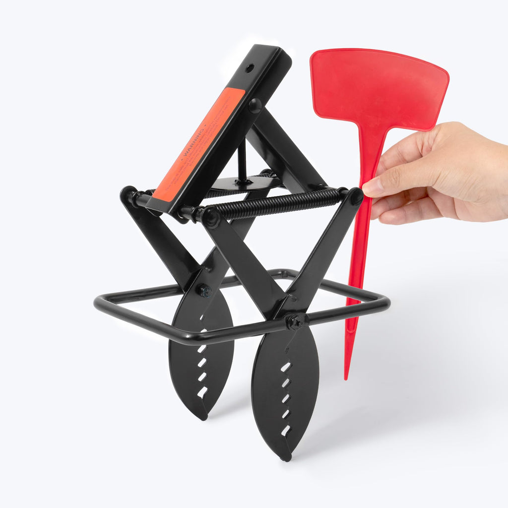 Mole Traps that Kill Best, 2 Pack Scissor Mole Trap, Sleek Black Stainless Steel Finish
