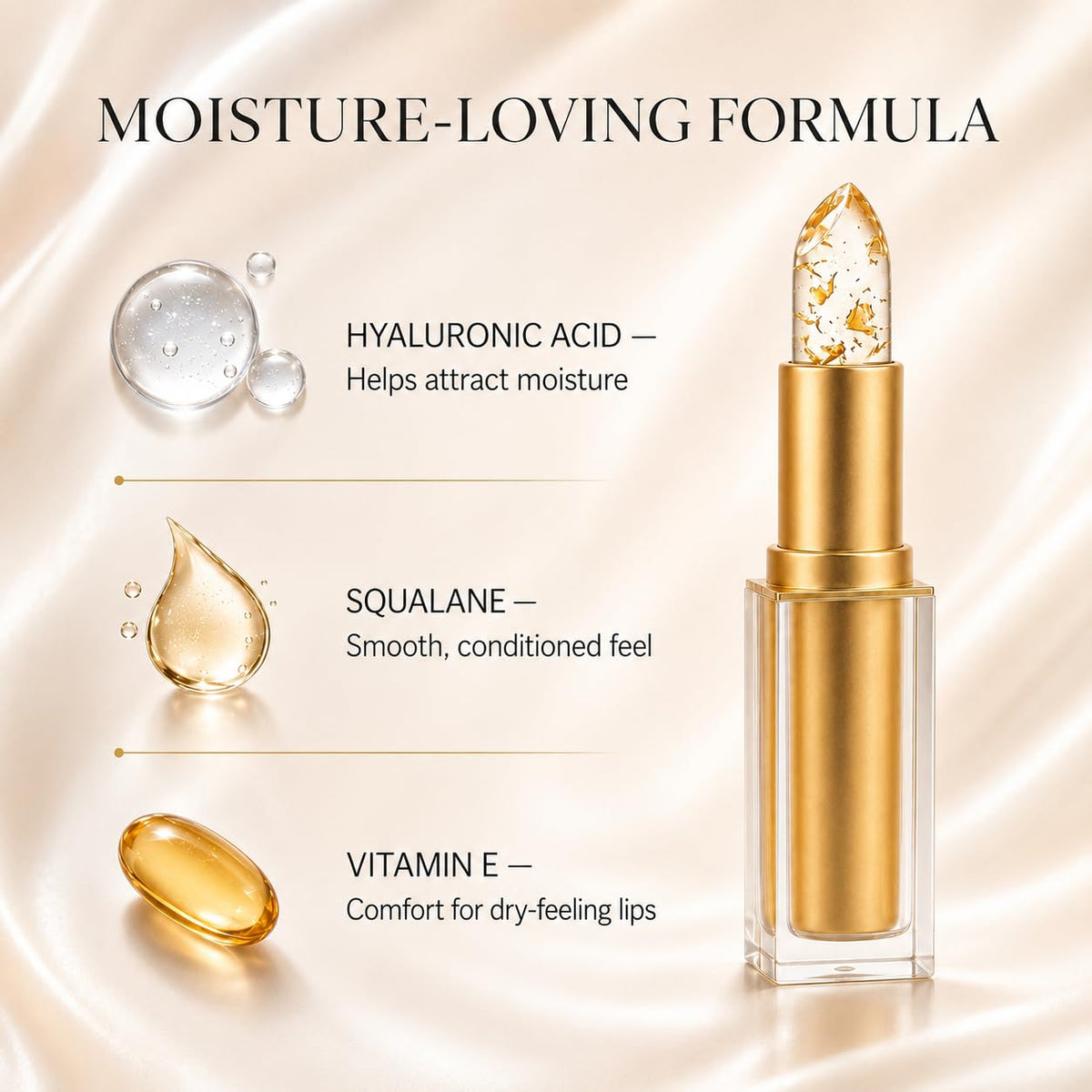 Clear pH-Adaptive Lip Color for Mature Lips