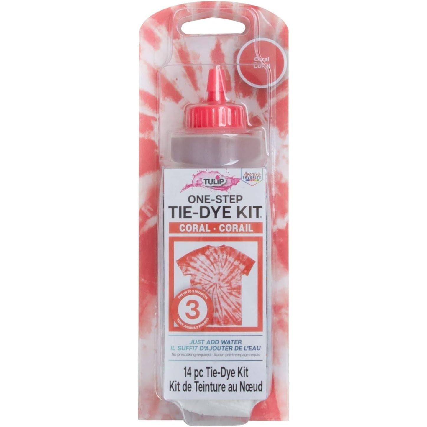 Buy now Tulip One-Step Tie-Dye Kit, Vibrant Colors for Fabric 4 fl oz, Yellow Coarl at indiglob india
