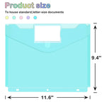 Binder Pocket, 10 Pack Super Heavyweight Plastic Folders for 3 Ring Binder, Folders with Pockets Side Loading, Binder Pouch with Label Expandable, Letter Size, Pastel Colors