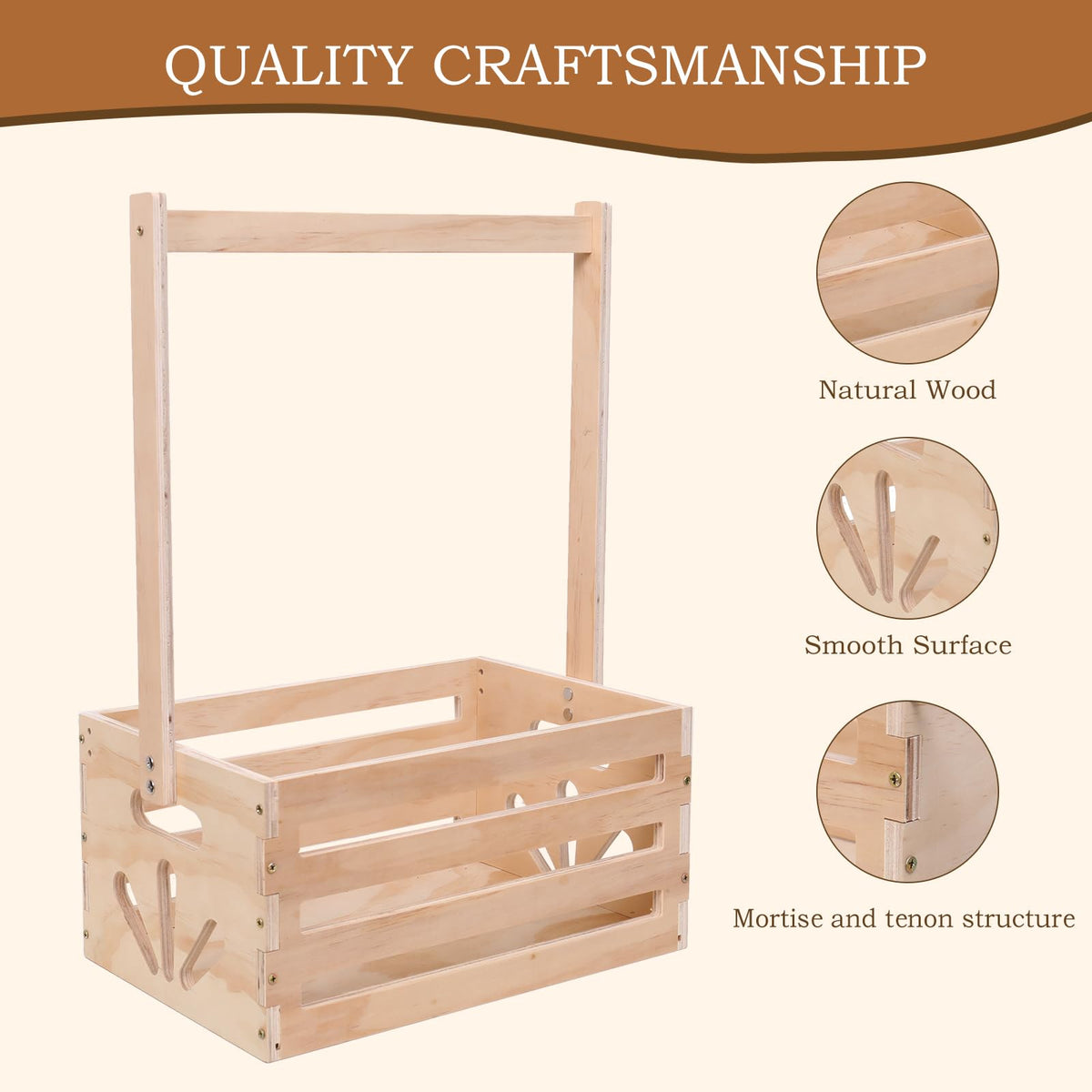 Wooden Baby Shower Crate Closet , Baby Storage nursery Crate Hamper with Handle, Gift Basket for Baby nursery Excluding hangers，Newborn Boy Girl Welcome Gift for New Mom Parents