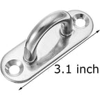 Buy now 4 Pcs 3.1 Inch 304 Stainless Steel Ceiling Hooks Pad Eyes Plate Marine Hardware Hooks with Screws at indiglob india