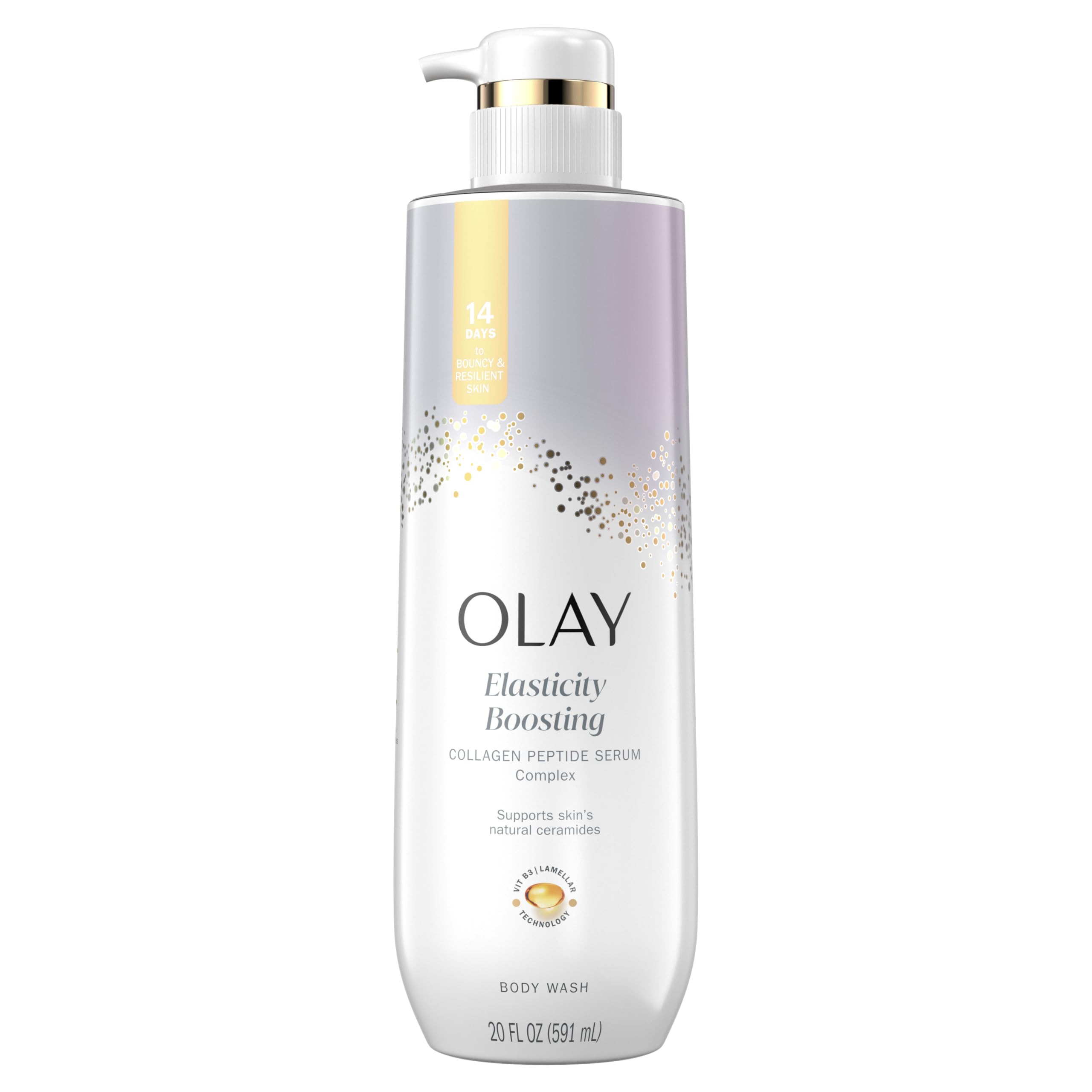 Olay Body Wash for Women, Tone Brightening Exfoliation, Vitamin C Serum Complex, Renew Moisture, Free of Parabens & Phthalates, Vitamin B3 Lameller Technology, For All Skin Types, 20 fl oz