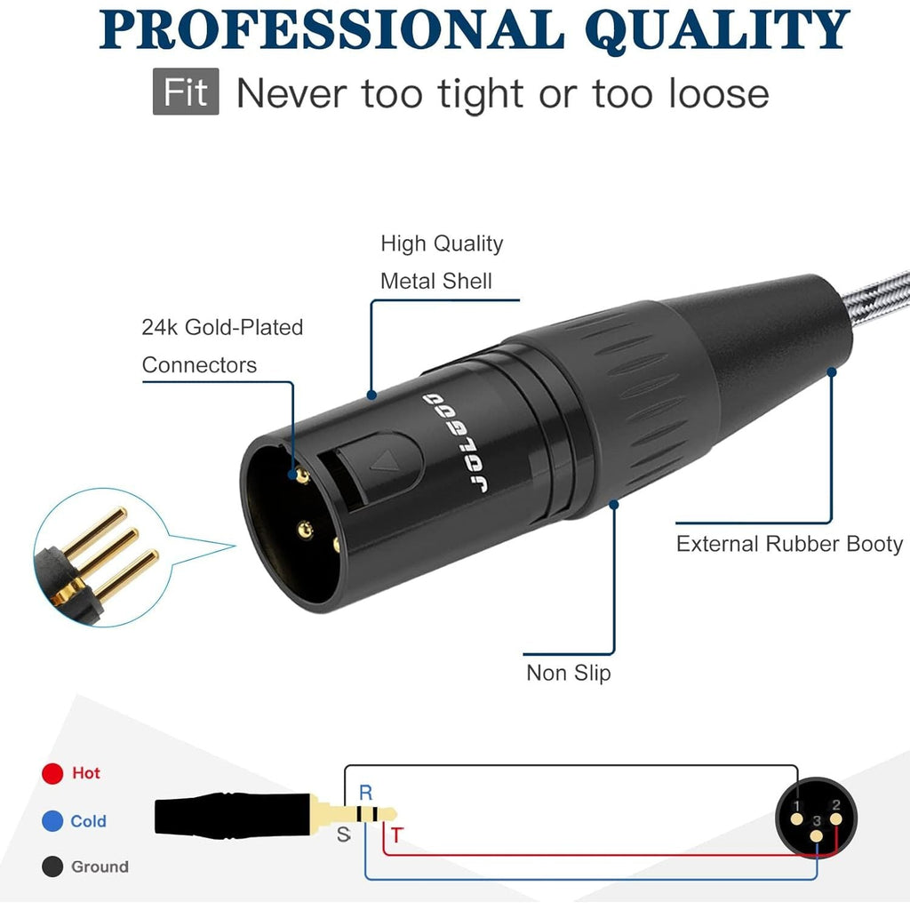 Buy now 3.5mm Female to XLR Male Stereo Audio Adapter Cable, 1/8 inch Mini Jack Female to XLR Male Adapter Cable, 1 Feet at indiglob india