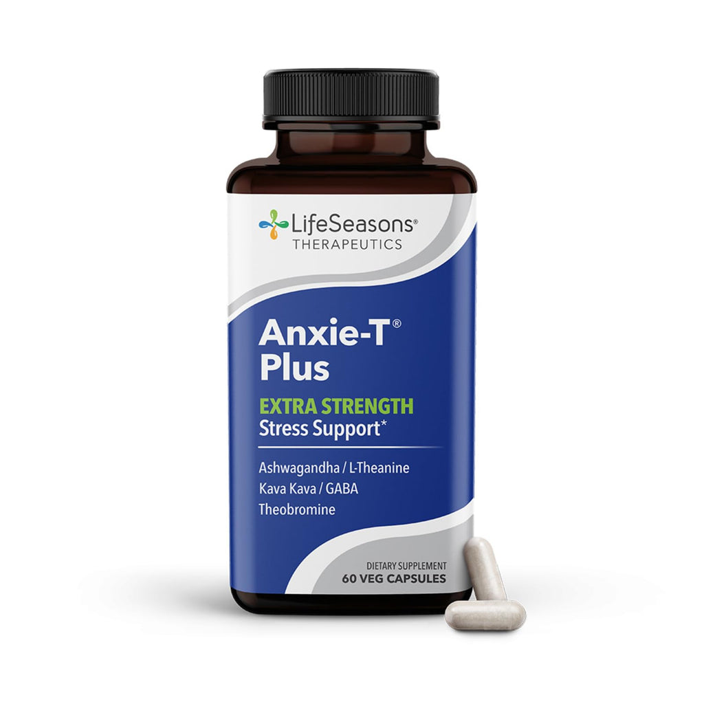 Anxie-T - Stress Relief Supplement - Supports Mood & Mental Focus - Feel Calm and Relaxed - Eases Tension & Nervousness - Ashwagandha, Kava Kava, GABA & L-Theanine - 120 Capsules