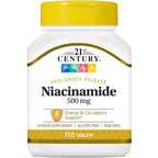 Buy now 21st Century Niacinamide 500 mg Prolonged Release Tablets, 110 Count at indiglob india