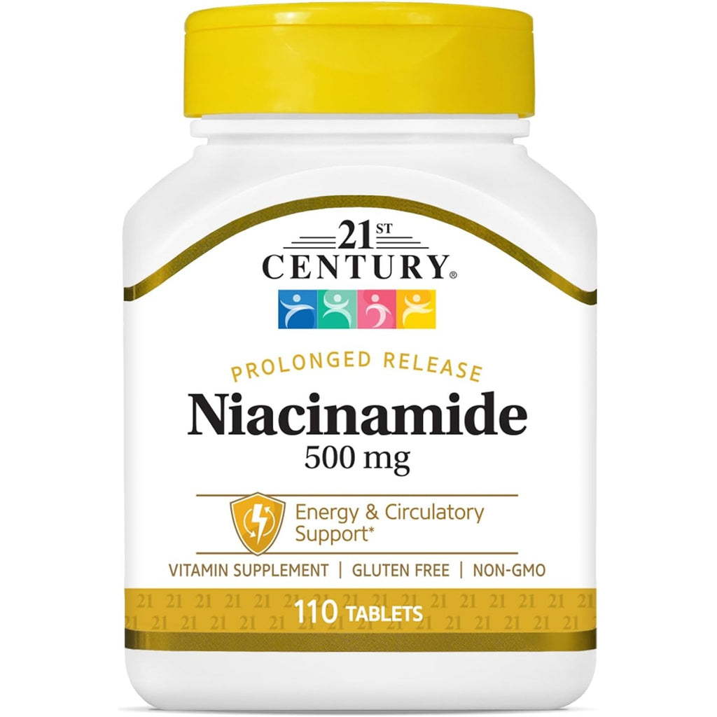 Buy now 21st Century Niacinamide 500 mg Prolonged Release Tablets, 110 Count 110 Count (Pack of 1) at indiglob india