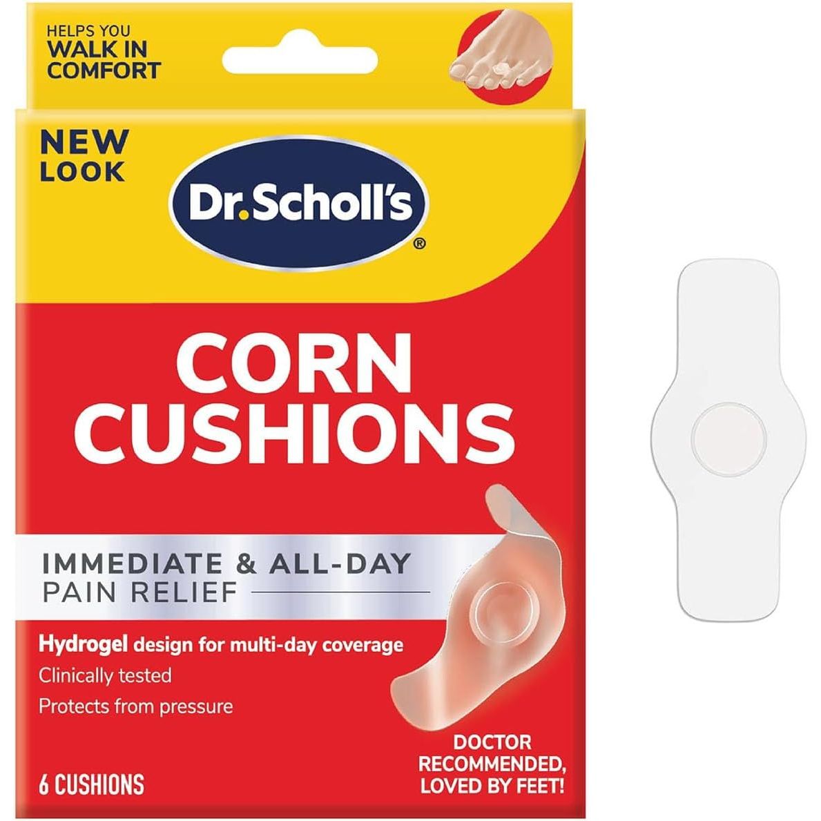 Buy now Dr. Scholl's Corn Cushion with Hydrogel Technology, 6ct // Cushioning Protection Against Shoe Pressure and Friction That Fits Easily in Any Shoe for Immediate and All-Day Pain Relief at indiglob india