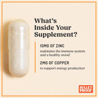 Bulletproof Zinc with Copper Capsules, 60 Count, Minerals and Antioxidant Supplement for Immunity and Mood | Minerals and Antioxidant Supplement for Immunity and Mood