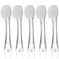 Baby Toothbrush Heads Compatible with Papablic BabyHandy/Toddler Sonic Electric Toothbrushes, Compatible with Brush-Baby BabySonic/Seago SG902/SG602, 5 Pack (3 Years+)