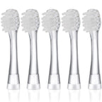 Baby Toothbrush Heads Compatible with Papablic BabyHandy/Toddler Sonic Electric Toothbrushes, Compatible with Brush-Baby BabySonic/Seago SG902/SG602, 5 Pack (3 Years+)