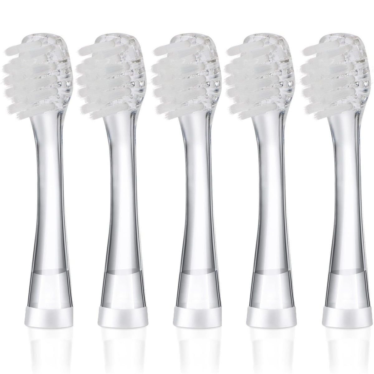Baby Toothbrush Heads Compatible with Papablic BabyHandy/Toddler Sonic Electric Toothbrushes, Compatible with Brush-Baby BabySonic/Seago SG902/SG602, 5 Pack (3 Years+)