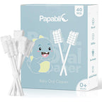 Buy now Papablic Baby Tongue Cleaner, Baby Oral Cleaner, Disposable Infant Mouth Cleaner Newborn, Upgrade Gum Cleaner with Paper Handle or Infants Ages 0-2 Years, 40 Pack at indiglob india