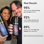 Polar Hair Dye Shampoo | Jet Black Hair Dye Color Shampoo for Gray Coverage | Hair color shampoo for gray hair coverage; jet black shampoo hair dye, vegan, ammonia-free, easy 10-minute use, 6.76 fl oz