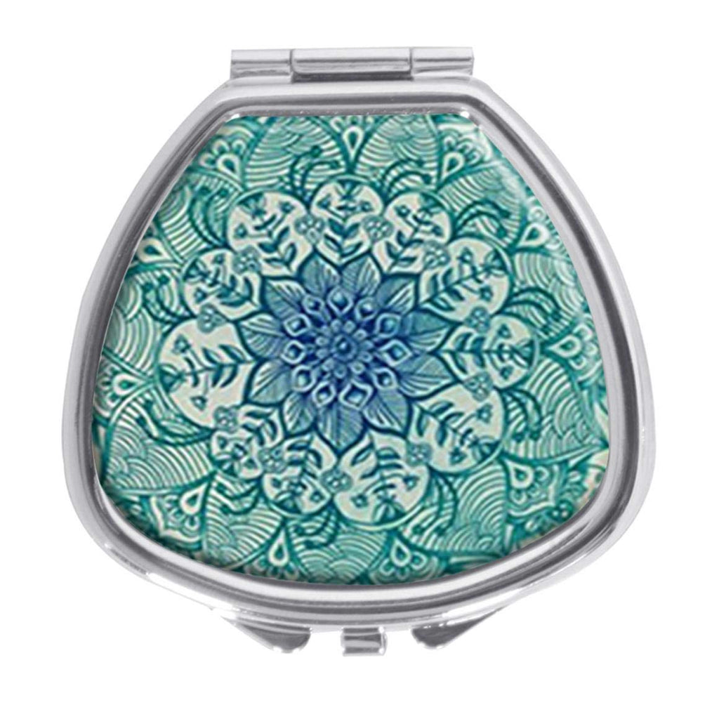 Buy now Pill Box,Green Mandala Pill Case for Purse Pocket Pill Organizer Decorative Boxes Silver Single Compartment Travel Medicine Tablet Holder Wallet at indiglob india