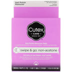 Buy now Cutex Care Swipe & Go Non-Acetone Nail Polish Remover Pads 10ct at indiglob india