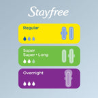 Buy now Stayfree Ultra Thin Overnight Pads with Wings, For Women, Reliable Protection and Absorbency of Feminine Moisture, Leaks and Periods, 40 count - Pack of 3 at indiglob india