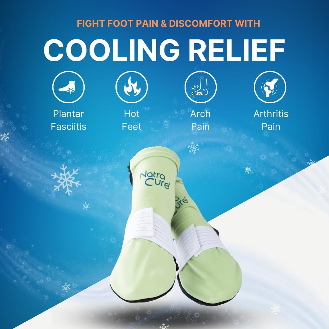 Buy now NatraCure Plantar Fasciitis Cold Therapy Socks with Compression Band - Cold Socks, Reusable Ice Socks For Feet, Ice Packs For Feet, Arch Pain, Heel Pain, Swelling - FBA708 CAT - (Size: Small/Medium) at indiglob india