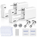Anzero Ear Piercing Kit, Disposable Ear Piercing Gun with 5MM CZ Studs | Sterile Packed, 316L CZ Studs, Painless Quick Piercing, Easy and Safe, Home Self-Use, Suitable for Women, Men and Girls