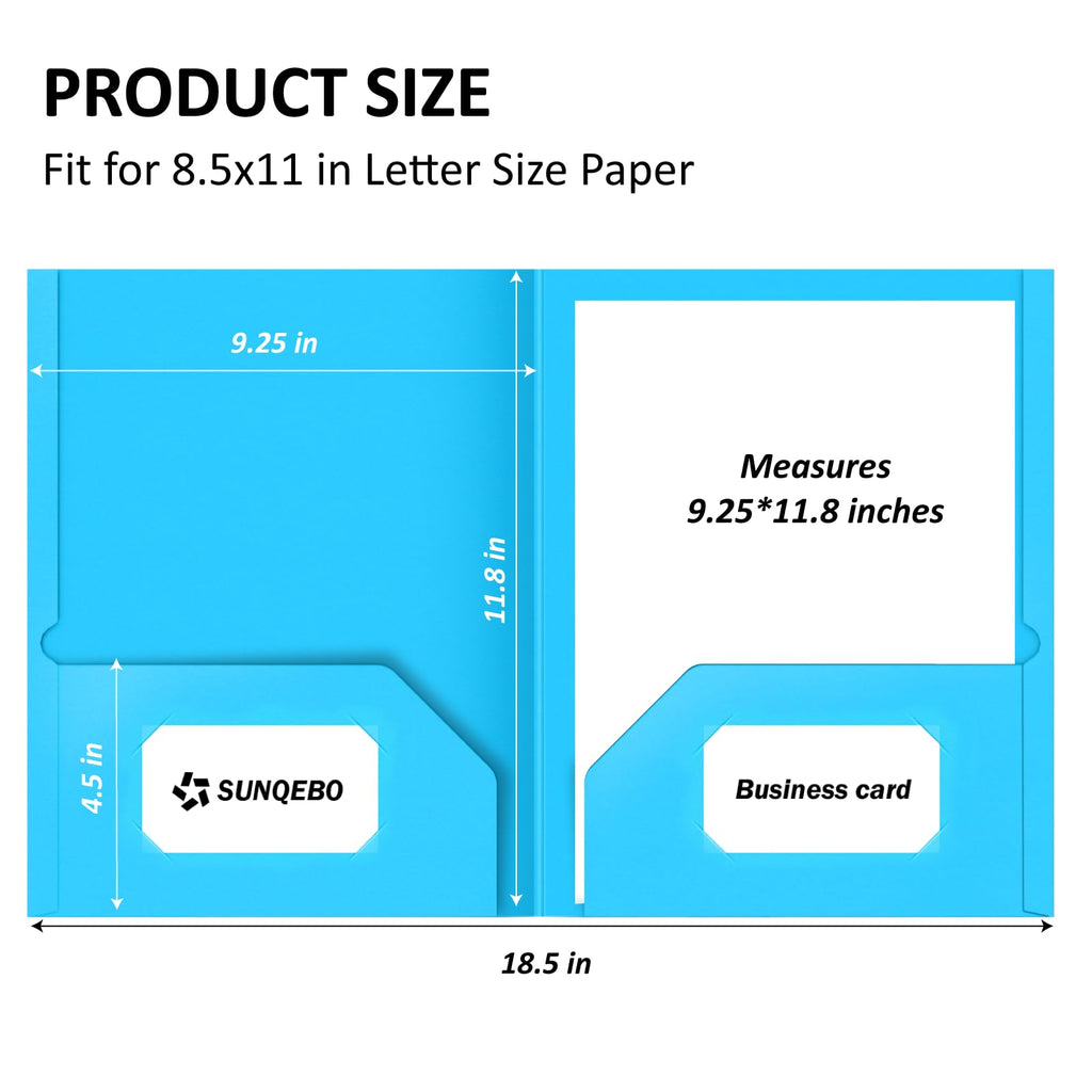 Folders with Pockets, 6 Pack Assorted Colors, 2 Pocket, Colored File Folder