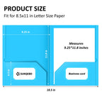 Folders with Pockets, 6 Pack Assorted Colors, 2 Pocket, Colored File Folder