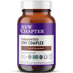 New Chapter Fermented Zinc Complex Supplement, 90 Count | ONE Daily for Immune Support and Skin Health, Mineral-Balancing Formula Rich in Copper, Easy to Swallow and Digest