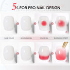 GAOY 2 Pcs Blooming Gel, 16ml Clear Blooming Gel Nail Polish, Spreading Effects Soak Off UV Light Cure for Nail Art DIY