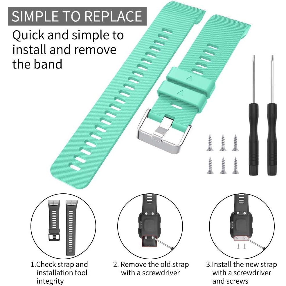 Buy now Watbro Band Compatible with Garmin Forerunner 35, Soft Silicone Watch Band Replacement Strap, for Garmin Forerunner 35 Smart Watch, Fit 5.11-9.05 Inch (130mm-230mm) Wrist at indiglob india