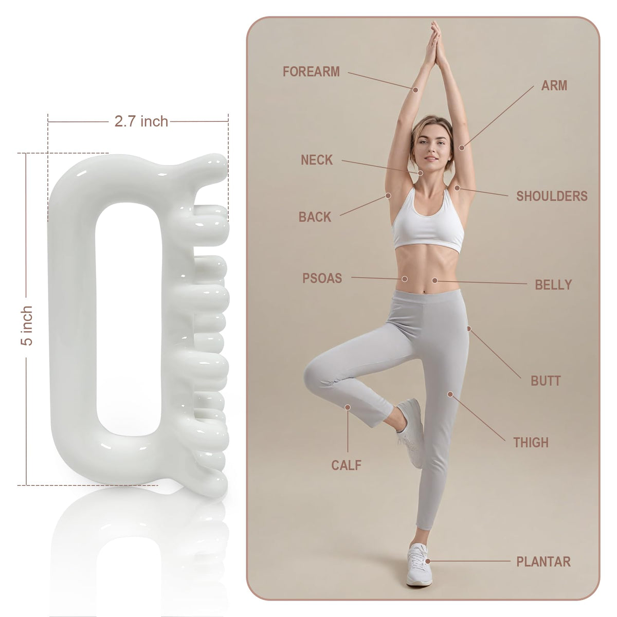 Fascia Massage Tool Trigger Point Massage Tools Anti Blaster for Cellulite Massage Tool Reaching Deep Myofascial Tissue Throughout The Body Release Muscle Knot Reduction Cellulite