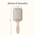 Conair Paddle Hair Brush, Ceramic Wood, with Nylon Bristles, Off White
