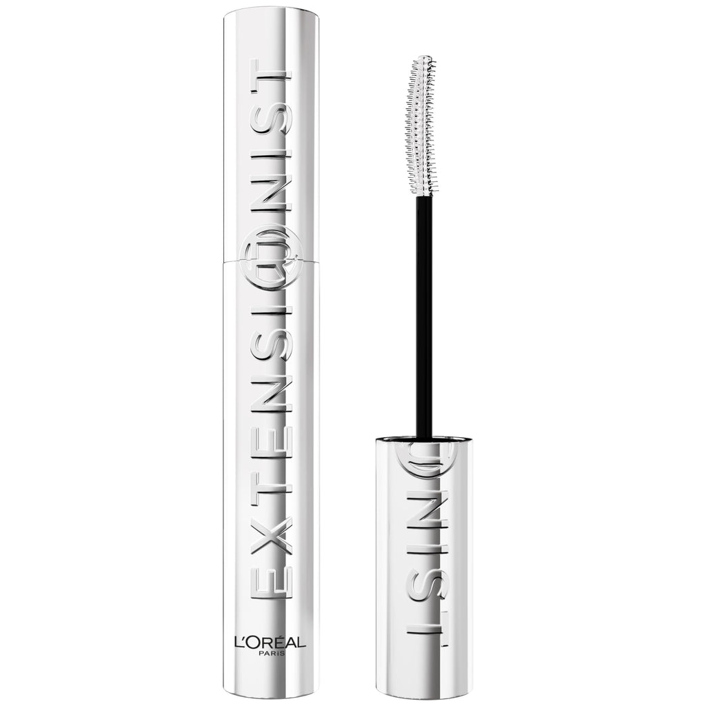 L'Oreal Paris Extensionist Mascara, Lengthening, Volumizing, and Curling Formula For a Lash Extension Eye Makeup Look, Washable Blackest Black