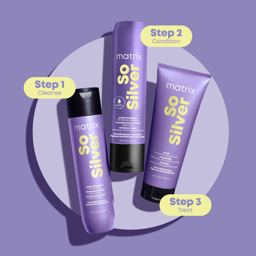 Matrix So Silver Purple Shampoo – For Blonde & Grey Hair