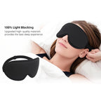 3D Eye Sleep Mask for Side Sleeper,Zero‑Pressure Light‑Blocking Blindfold