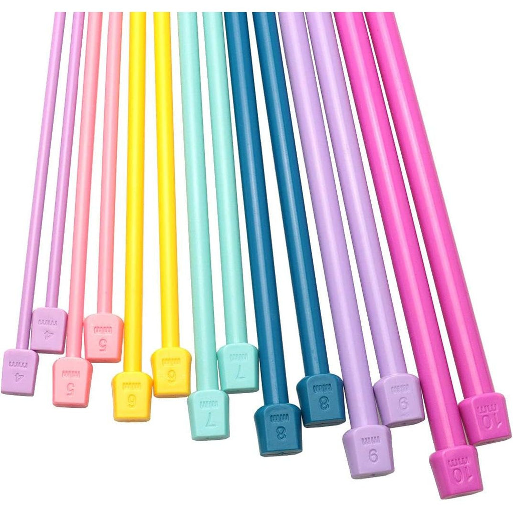 Buy now ITROLLE Knitting Needle 14PCS 4mm 5mm 6mm 7mm 8mm 9mm 10mm Colourful Single Pointed Knitting Straight Pins at indiglob india