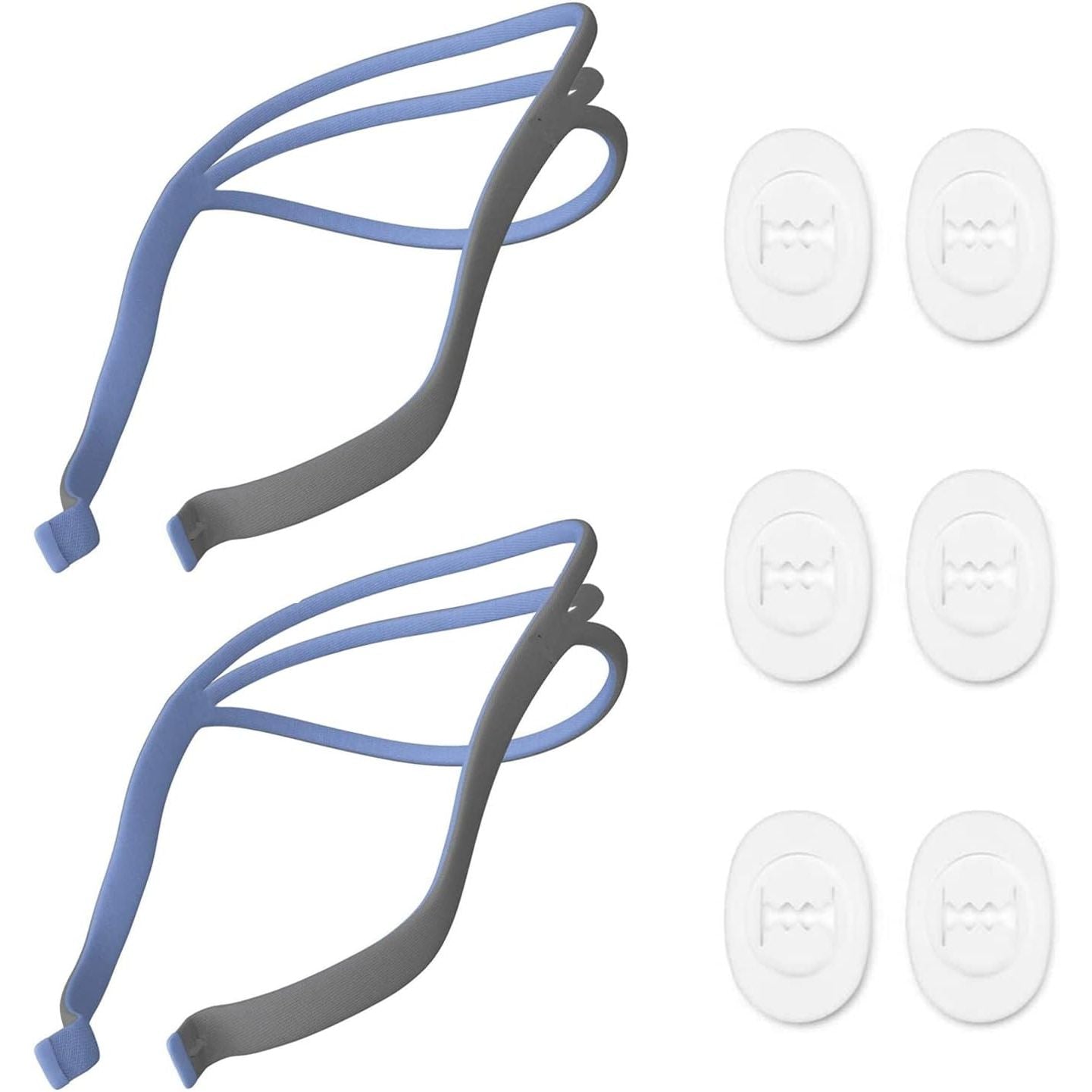 Buy now Upgraded Airfit P10 Headgear CPAP for Her Replacement, 2-Pack Replacement Headgear Compatible with ResMed Airfit P10 Nasal Pillow CPAP Mask Straps Included 2 Elastic Straps & 6 Adjustment Clips, Pink Blue at indiglob india