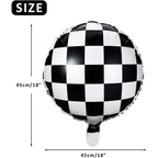 Buy now Checkerboard Balloon Aluminum Foil Black White Checkered Balloon for Racing Themed Party Decoration Supply, 18 Inches(12) at indiglob india