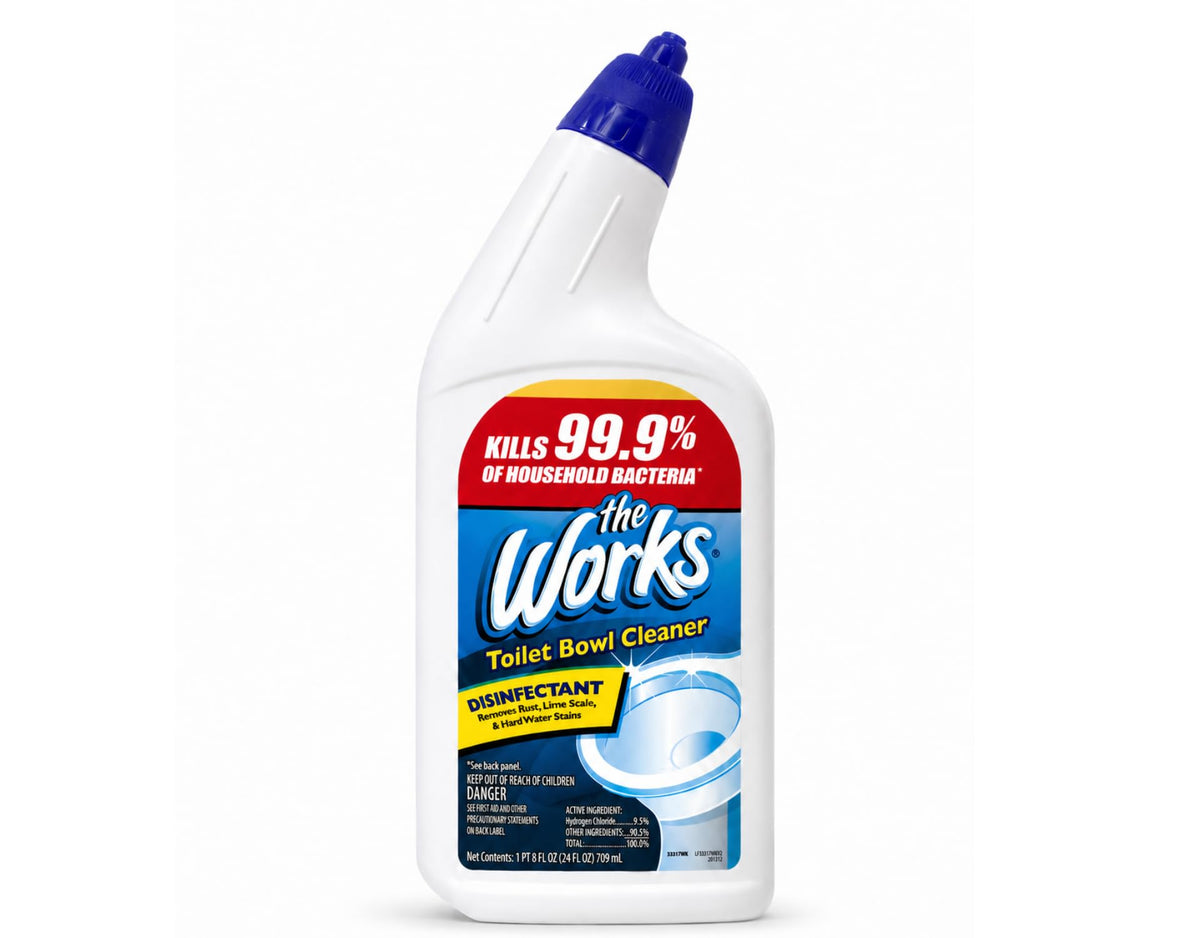 The Works Toilet Bowl Cleaner (2) bottles 24oz each
