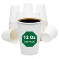 Coffee Cups, 100 Count 12 Oz Paper Cups, Disposable Cups for Hot and Cold, Disposable Coffee Cups for Office Home Party