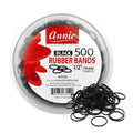 ANNIE 1000 Black Mini Rubber Bands – 1/2″ Durable Elastic Hair & Braiding Bands (Secure, Stretchy, Strong)