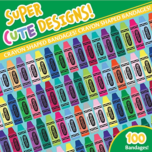 Buy now Crayola Shaped Kids Bandages, 100 CT | Great for Birthdays, Party Supplies, Stickers, Stocking Stuffer or White Elephant Gift | Adhesive Bandages for Minor Cuts, Scrapes, & Burns at indiglob india