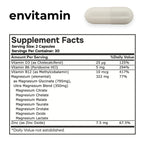 envitamin Ultra Magnesium Glycinate - 8 in 1 Formula with Methylated Vitamin B12, Vitamin D3 and B6.