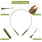 4-inch Knitting Needles Set, 13 Pairs Interchangeable Circular Knitting Needles Set Aluminum 3-10mm with 5 Cables, Knitting Accessories and Case, Green