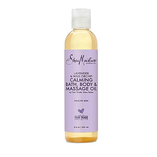 Buy now SheaMoisture Bath, Body and Massage Oil Lavender Wild Orchid Calming Moisturizer for Sensitive Skin 8 oz at indiglob india